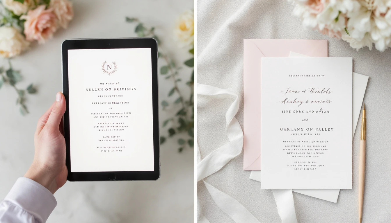 Invitaciones boda digitales vs papel: comparativa completa