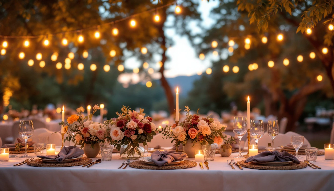 Iluminación boda exterior con guirnaldas: ideas y tips